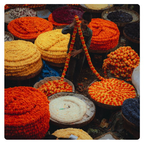 flower garlands india